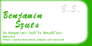 benjamin szuts business card